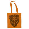 Medvilninis pirkinių krepšys "Tribal Thorns" oranžinė