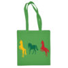 Medvilninis pirkinių krepšys "Žirgai" kelly žalia