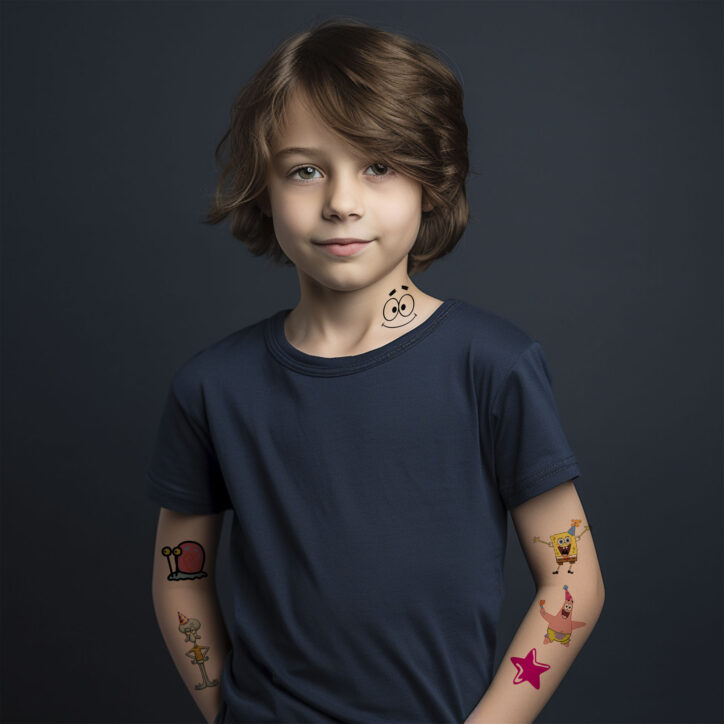 laikinos tatuiruotes vaikams kempiniukas placiakelnis