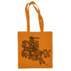 Medvilninis pirkinių krepšys "Vytis Lietuvaitė" oranžinė