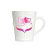 Latte formos puodelis "Dvi širdys" 300 ml balta