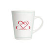 Latte formos puodelis "Širdžių jaukumas" 300 ml balta