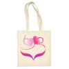 Medvilninis pirkinių krepšys "Širdelės ritmu" natūrali