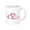 Universalus keraminis puodelis "Širdžių žavesys" 300 ml balta