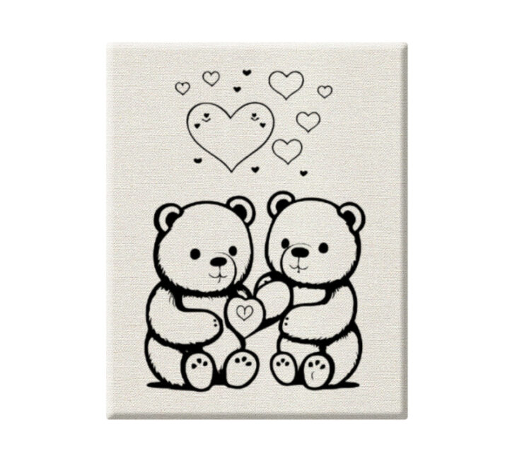 3727 drobes su spauda ant medinio poremio couple teddy heart balta