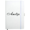 Klasikinio stiliaus ir kieto viršelio užrašų knygutė "Amelija" balta