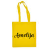 Medvilninis pirkinių krepšys "Amelija" geltona