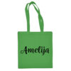 Medvilninis pirkinių krepšys "Amelija" kelly žalia