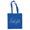 Medvilninis pirkinių krepšys "Katytė" royal mėlyna