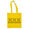 Medvilninis pirkinių krepšys "Teddy heart" geltona