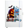 Klasikinio stiliaus ir kieto viršelio užrašų knygutė "HALLOWIN CHROSTMAS" balta