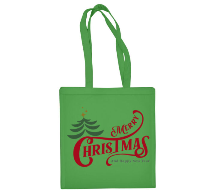 4582 medvilninis pirkiniu krepsys merry christmas balta