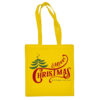 Medvilninis pirkinių krepšys "Merry Christmas " geltona