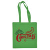 Medvilninis pirkinių krepšys "Merry Christmas" kelly žalia