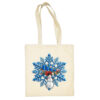Medvilninis pirkinių krepšys "Snowflace Advent" natūrali