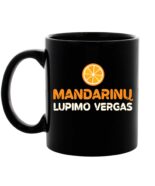 Keraminis juodas puodelis Mandarinai 300 ml