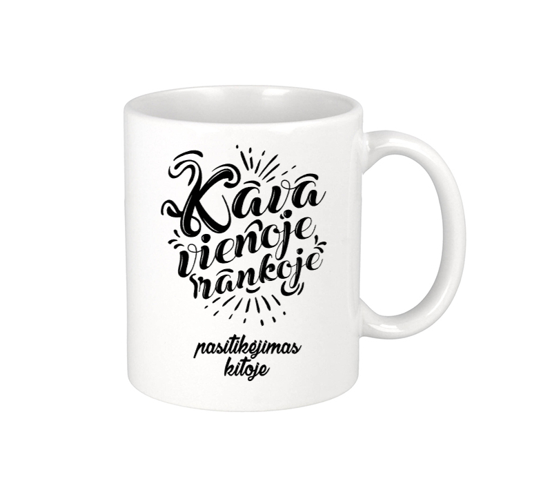 Universalus keraminis puodelis Meduoliukas 300 ml balta 1 Universalus keraminis puodelis Meduoliukas 300 ml balta