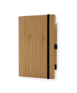 Bambukinė užrašinė “Bamboo” su „amžinu“ pieštuku bei galimybe personalizuoti