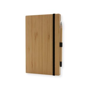 Bambukinė užrašinė “Bamboo” su „amžinu“ pieštuku bei galimybe personalizuoti