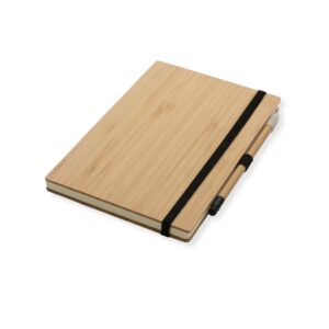 Bambukinė užrašinė “Bamboo” su „amžinu“ pieštuku bei galimybe personalizuoti