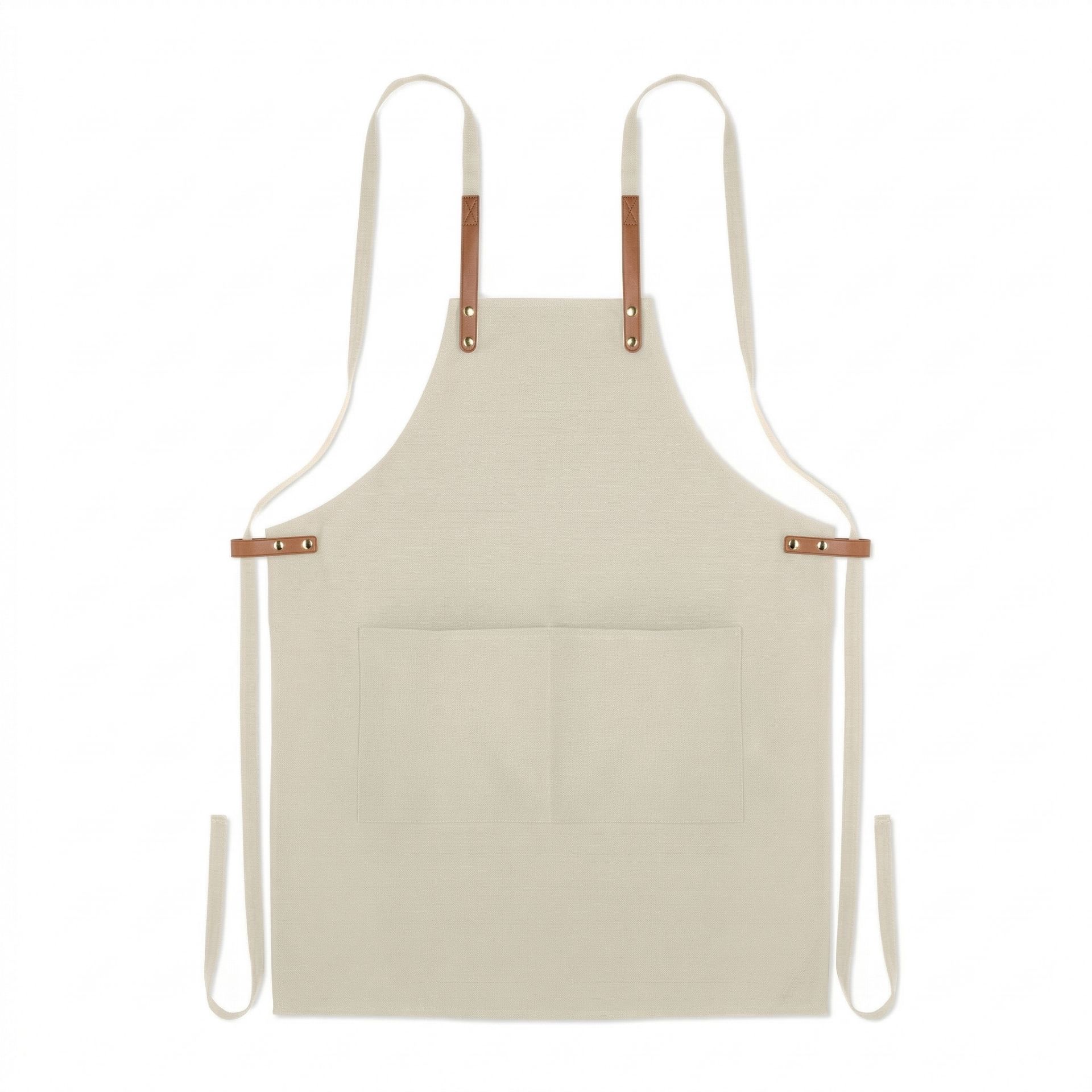 Ekologiškos drobės virtuvinė prijuostė „Nagpur“ 5 Ekologiškos drobės virtuvinė prijuostė „NAGPUR“ su norimaisi užrašais