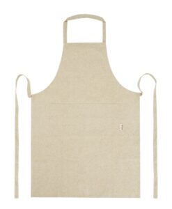 Perdirbtos medvilnės prijuostė „Pheebs“ su norimais užrašais