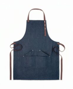 Džinsinė virtuvinė prijuostė „Denipur“ su norimu užrašu ar dizainu