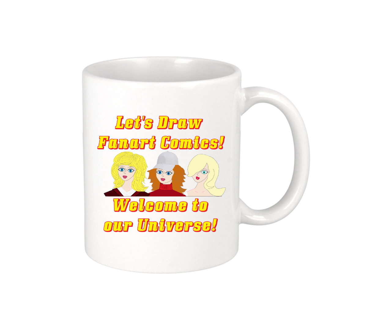 Universalus keraminis puodelis "Lets Draw Comics" 300 ml balta 1 Universalus keraminis puodelis "Lets Draw Comics" 300 ml balta