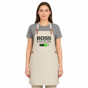 Prijuostė Boss Mode su užrašu BOSS MODE ON – dovana bosei