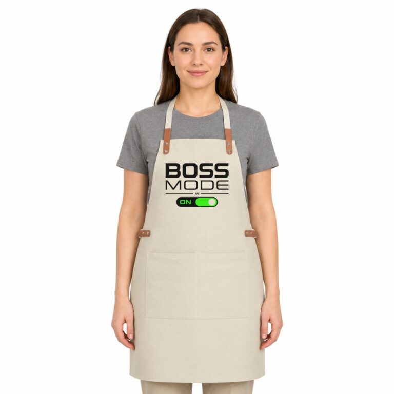 Prijuostė Boss Mode su užrašu BOSS MODE ON – dovana bosei